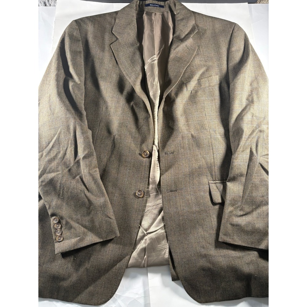 Lauren Ralph Lauren Men's Blazer 44T  Brown Plaid Check Sport Coat Jacket
